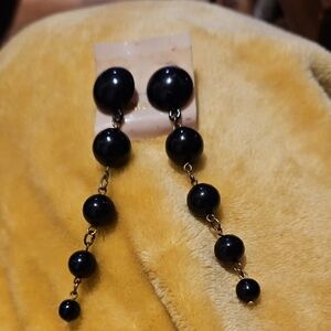 Elegant Black Dangle Earrings